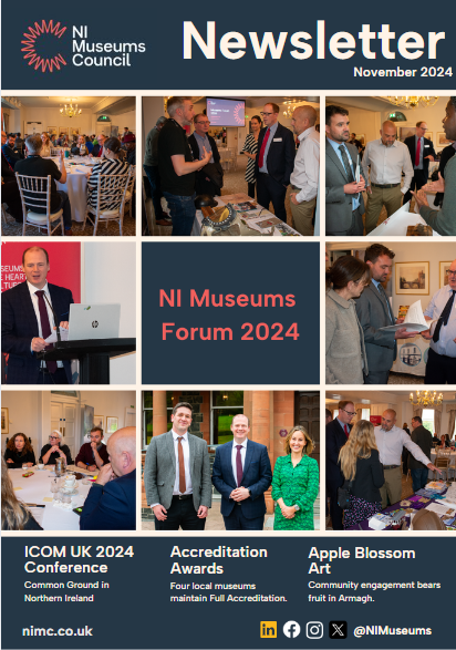 Newsletter cover with images from the NI Museums Forum