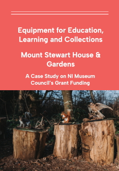 Cover image of Mount Stewart Case Study with photo of taxidermy squirrels and bird